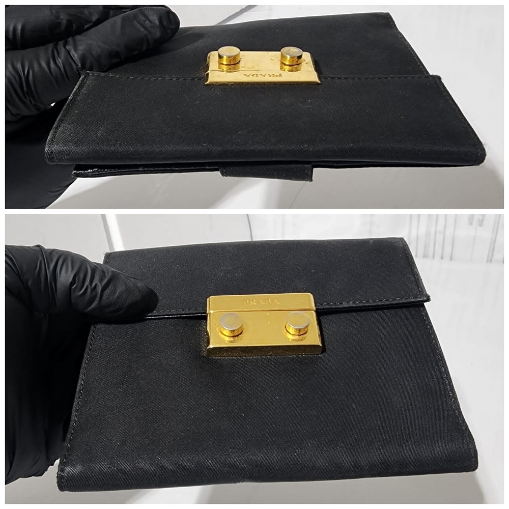Prada Nylon Compact Wallet Black - Picture 8 of 13